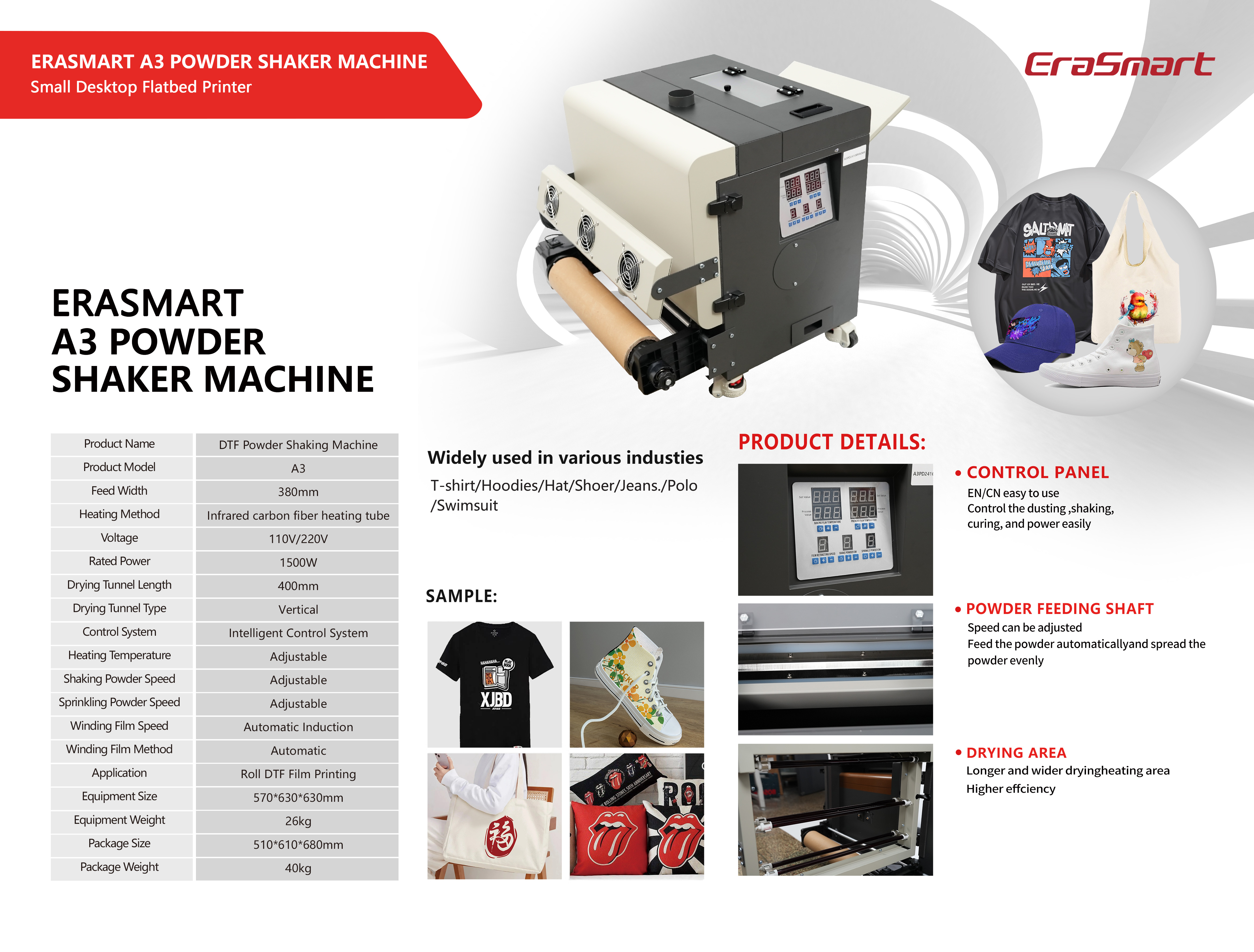 A3 DTF Transfer Powder Shaker  - Dtf Powder Shaker ulasan dan harga