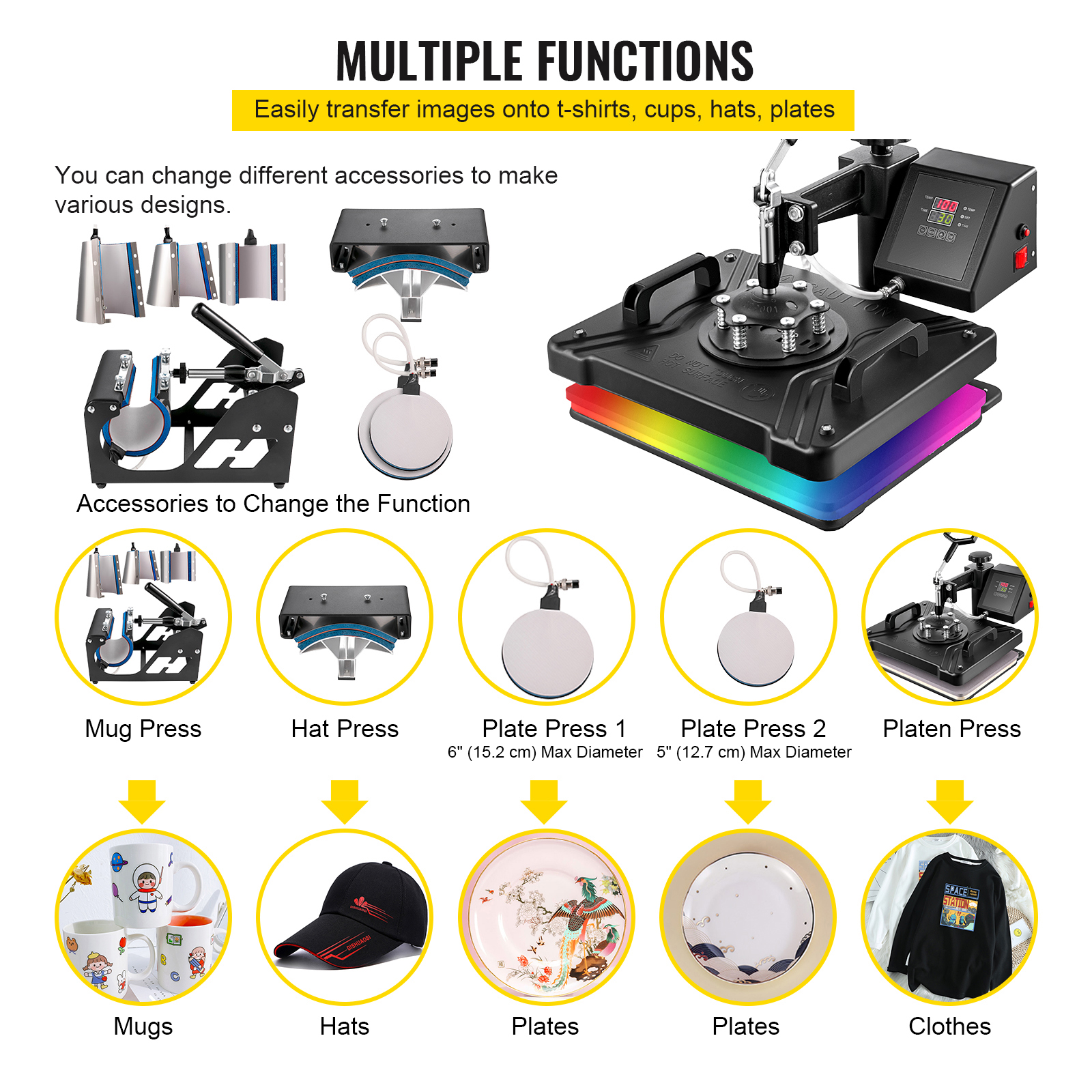 SucceBuy Combo Heat Press Mach - Commercial Shirt Printing Machine ulasan dan harga