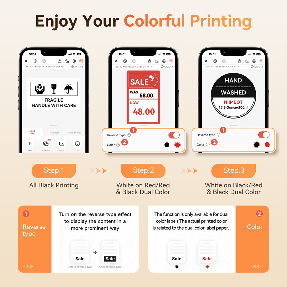 Niimbot B21 PRO Red Black Colo - Commercial Shirt Printing Machine ulasan dan harga