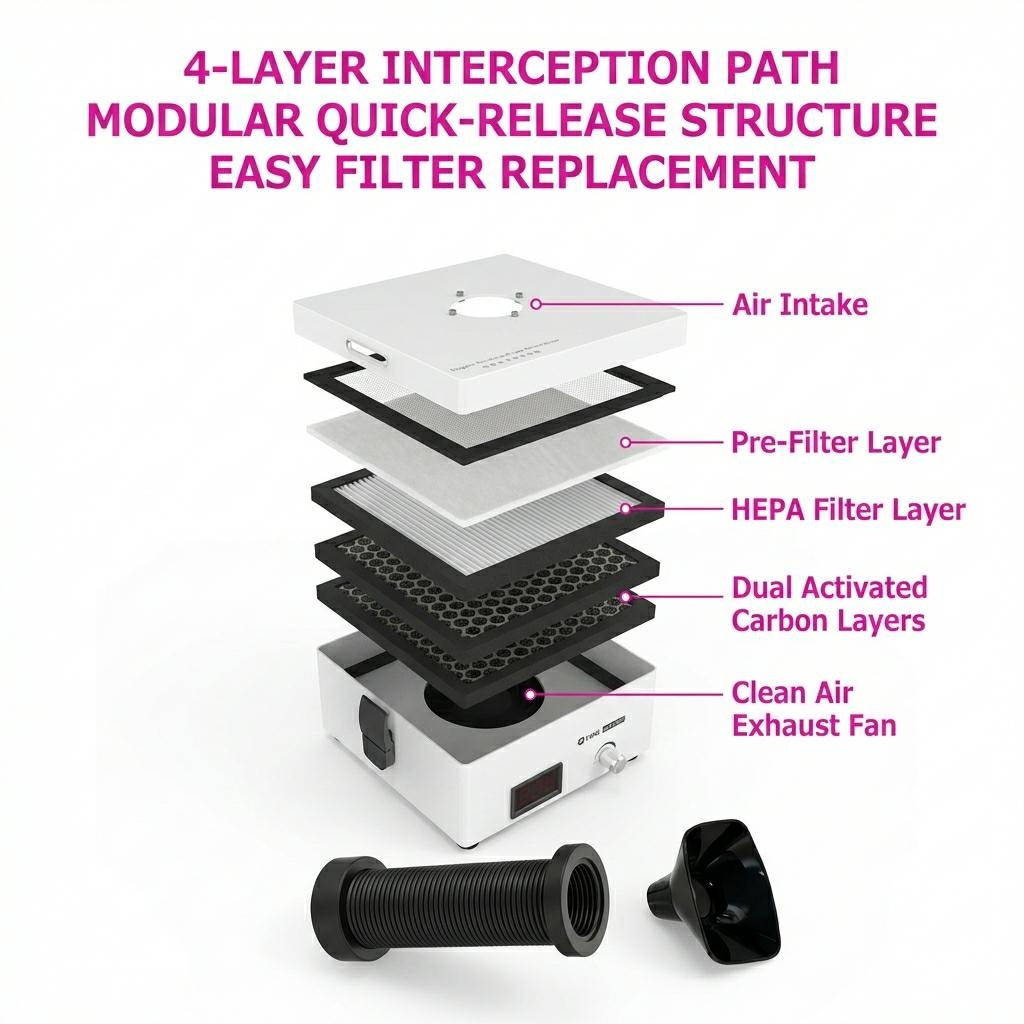 Fume Smoke Extractor Filter Pu - Dtf Powder Shaker ulasan dan harga